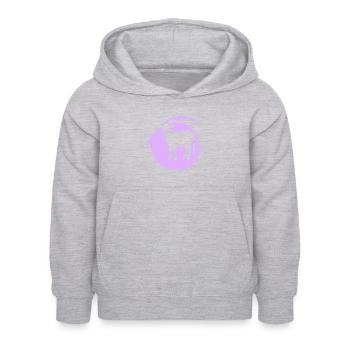 Bien-être animal végétalien - Sweat à capuche Enfant - gris clair chiné - Devant - AI Model Kid Female (0cm)