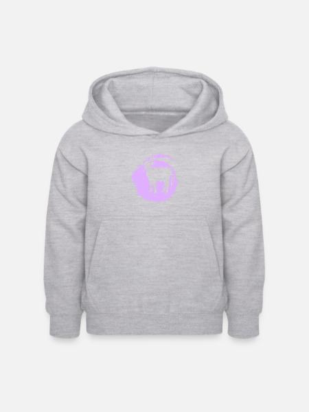 Veganerin Tierschutz - Kinder Hoodie - Hellgrau meliert