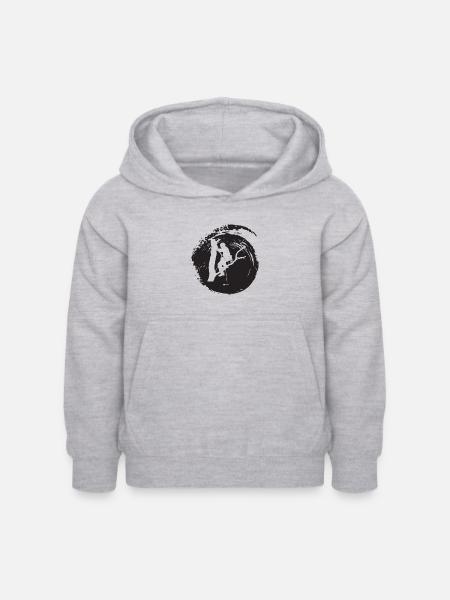 Ausruestung Kletterer - Kinder Hoodie - Hellgrau meliert
