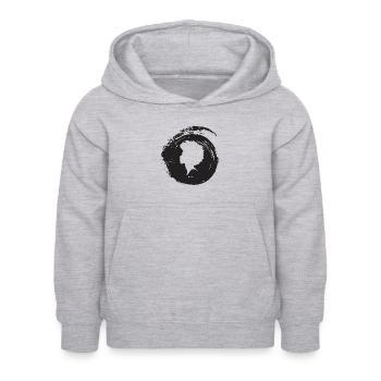 Afro 70s - Kinder Hoodie - Hellgrau meliert - Vorne - AI Model Kid Female (0cm)