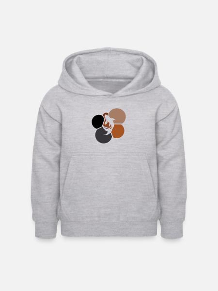 Koi Fischkopf Fischer - Kinder Hoodie - Hellgrau meliert