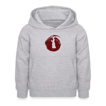 Buch Leseratte Bildung - Kinder Hoodie - Hellgrau meliert - Vorne - AI Model Kid Female (0cm)