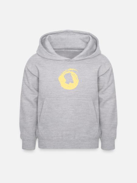 Bart Schnurrbart Gesichtsbehaarung - Kinder Hoodie - Hellgrau meliert