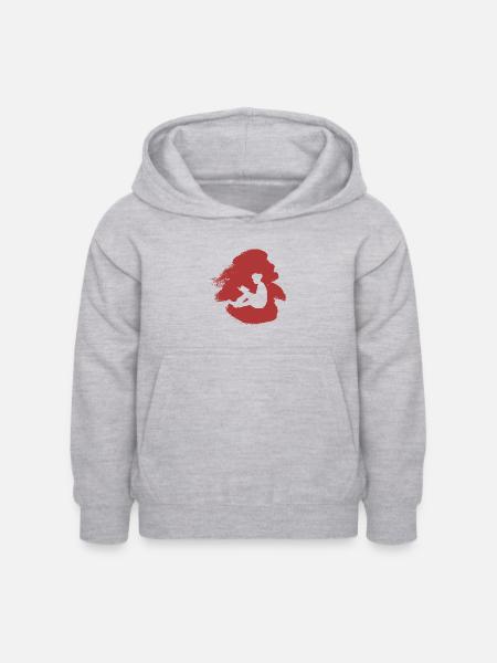 Lesen Roman - Kinder Hoodie - Hellgrau meliert