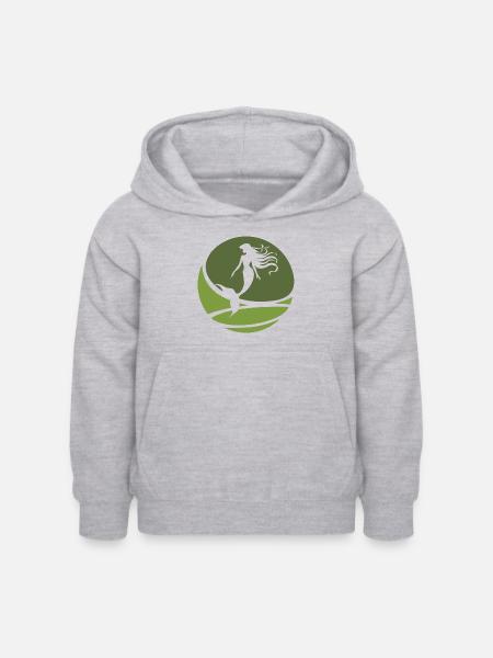 Fabelwesen Flosse Marina - Kinder Hoodie - Hellgrau meliert