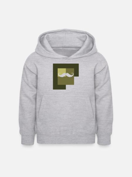 Bart Hipster Sir - Kinder Hoodie - Hellgrau meliert