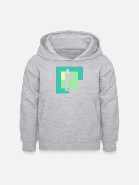 Recht Absatz - Kinder Hoodie - Hellgrau meliert