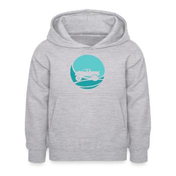 Monstertruck Offroad Gelaende - Kinder Hoodie - Hellgrau meliert - Vorne - AI Model Kid Female (0cm)