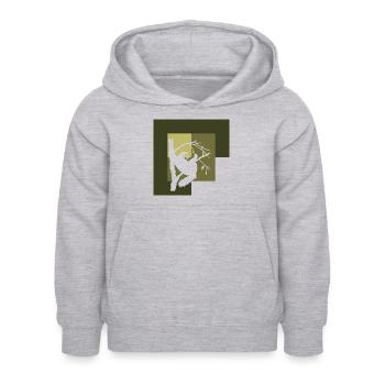 Rest Faultier Entspannen - Kinder Hoodie - Hellgrau meliert - Vorne - AI Model Kid Female (0cm)