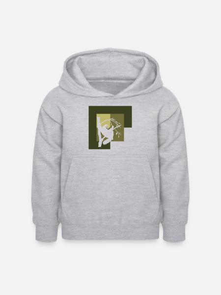 Rest Faultier Entspannen - Kinder Hoodie - Hellgrau meliert