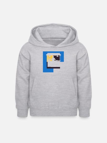 Fast Food Burger - Kinder Hoodie - Hellgrau meliert