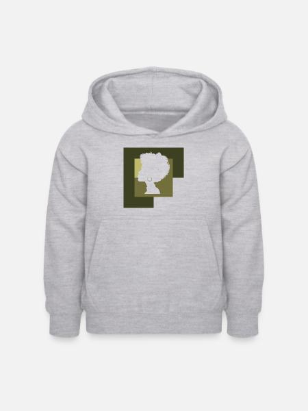 Soul Afro - Kinder Hoodie - Hellgrau meliert