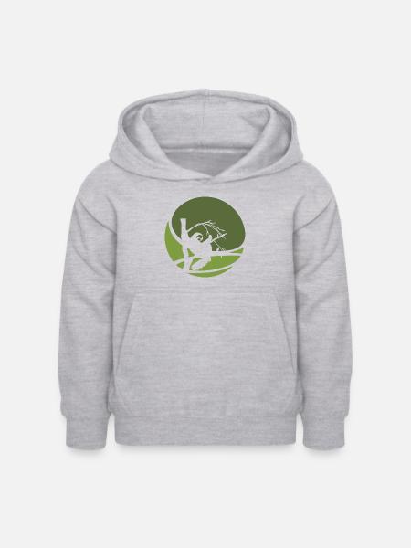 Faultier Müdigkeit Chill - Kinder Hoodie - Hellgrau meliert