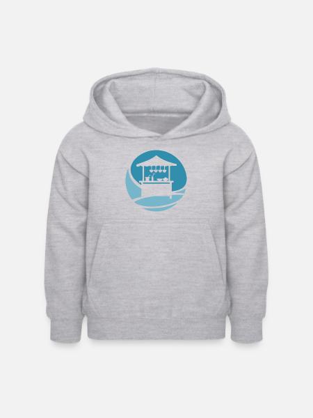 Burger - Kinder Hoodie - Hellgrau meliert