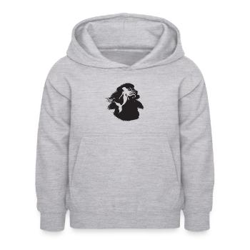 Fin Sirène - Sweat à capuche Enfant - gris clair chiné - Devant - AI Model Kid Female (0cm)