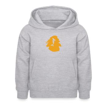 Fin Sirène - Sweat à capuche Enfant - gris clair chiné - Devant - AI Model Kid Female (0cm)