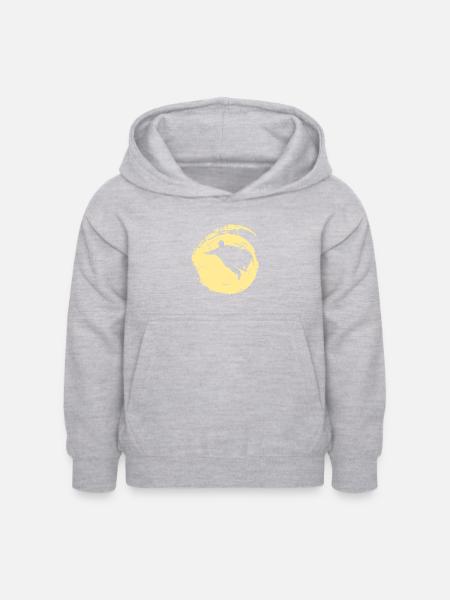 Wingsuit Gleiter - Kinder Hoodie - Hellgrau meliert