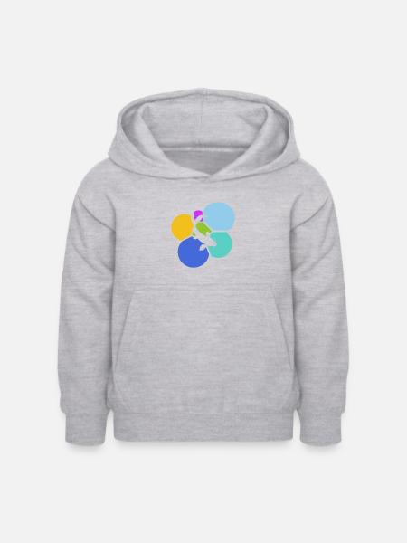 Koi Fisch Fischen - Kinder Hoodie - Hellgrau meliert