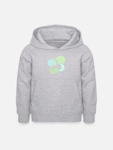Vegan Tierschutz - Kinder Hoodie - Hellgrau meliert