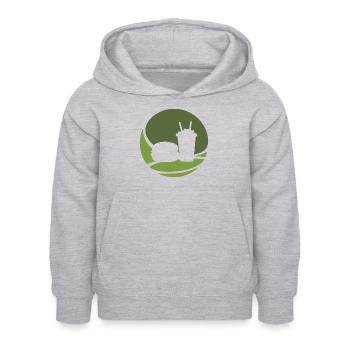 Burgers Restauration rapide - Sweat à capuche Enfant - gris clair chiné - Devant - AI Model Kid Female (0cm)