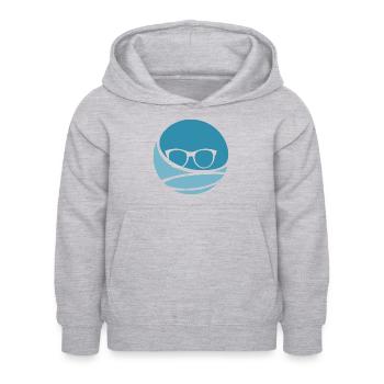 Book Writing - Kids Hoodie - light heather grey - Front - AI Model Kid Female (0cm)