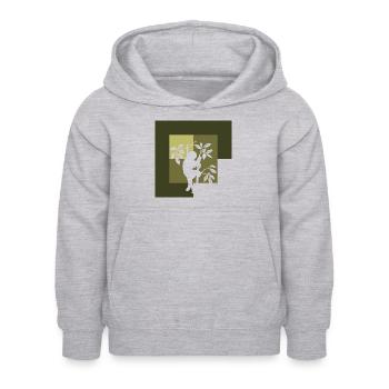 Paresseux paresseux Relax - Sweat à capuche Enfant - gris clair chiné - Devant - AI Model Kid Female (0cm)