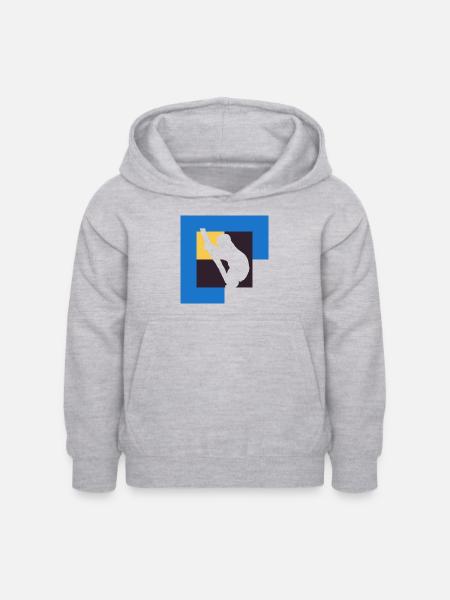 Faultier Rest - Kinder Hoodie - Hellgrau meliert