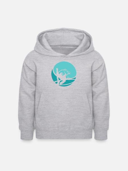 Faul Entspannen - Kinder Hoodie - Hellgrau meliert