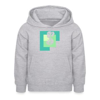 Bien-être animal végétalien - Sweat à capuche Enfant - gris clair chiné - Devant - AI Model Kid Female (0cm)