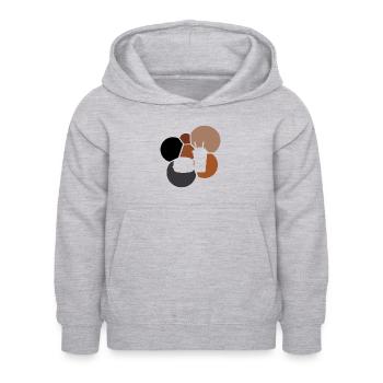 Burger Food Truck Repas - Sweat à capuche Enfant - gris clair chiné - Devant - AI Model Kid Female (0cm)