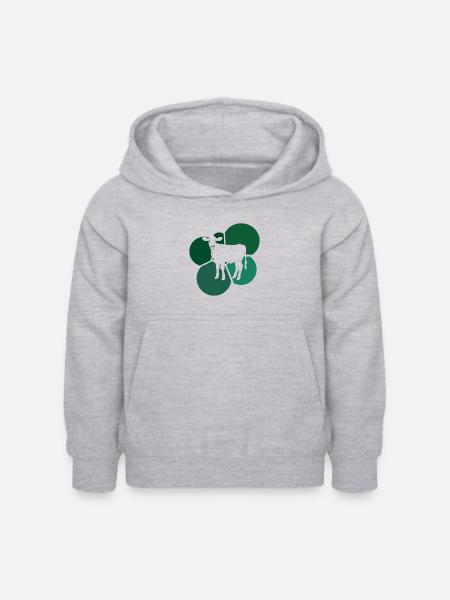 Vegan Tierschutz Speise - Kinder Hoodie - Hellgrau meliert