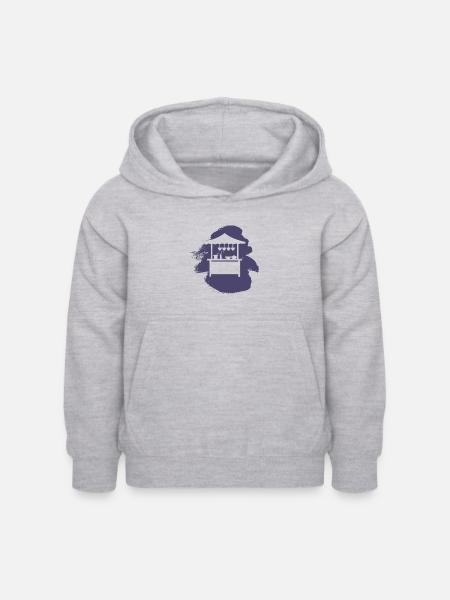 Fast Food lecker - Kinder Hoodie - Hellgrau meliert