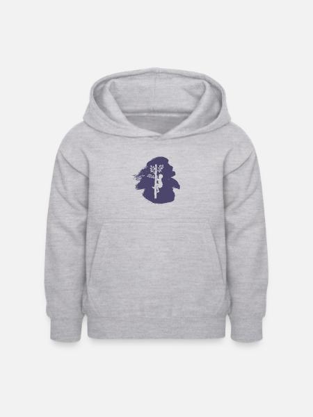 Ausruestung Baumklettern - Kinder Hoodie - Hellgrau meliert