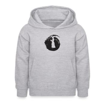 Livre - Sweat à capuche Enfant - gris clair chiné - Devant - AI Model Kid Female (0cm)