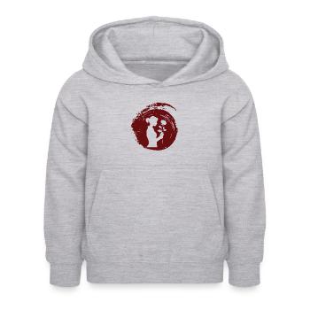 Fleuriste Botanique Flower Power - Sweat à capuche Enfant - gris clair chiné - Devant - AI Model Kid Female (0cm)