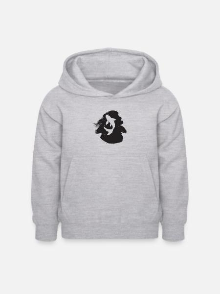 Koi Fisch Teich - Kinder Hoodie - Hellgrau meliert