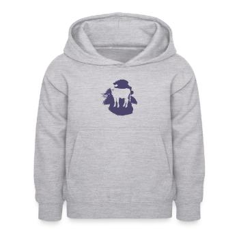 Veganerin Vegan - Kinder Hoodie - Hellgrau meliert - Vorne - AI Model Kid Female (0cm)