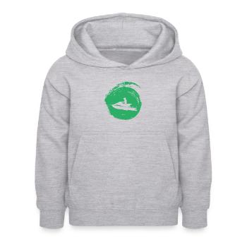 Jetski Wasserski - Kinder Hoodie - Hellgrau meliert - Vorne - AI Model Kid Female (0cm)