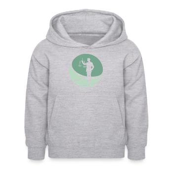 Juge Avocat - Sweat à capuche Enfant - gris clair chiné - Devant - AI Model Kid Female (0cm)