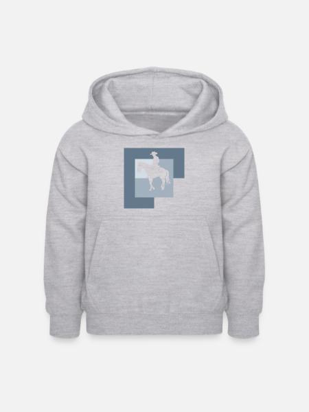 Cowboy Sheriff - Kinder Hoodie - Hellgrau meliert