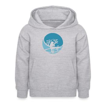 Rest Entspannen - Kinder Hoodie - Hellgrau meliert - Vorne - AI Model Kid Female (0cm)
