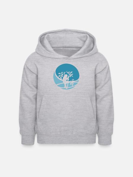 Rest Entspannen - Kinder Hoodie - Hellgrau meliert