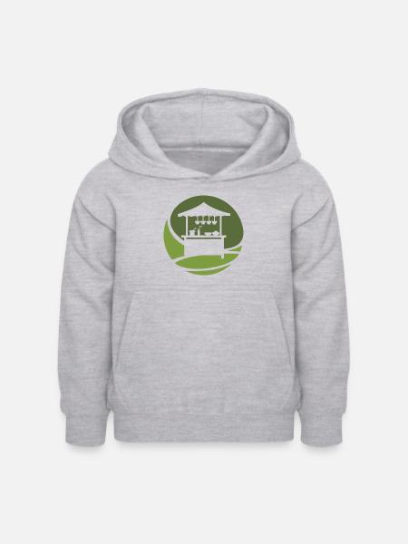 Imbisswagen Fast Food - Kinder Hoodie - Hellgrau meliert