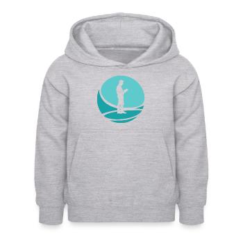Leseratte Autor - Kinder Hoodie - Hellgrau meliert - Vorne - AI Model Kid Female (0cm)