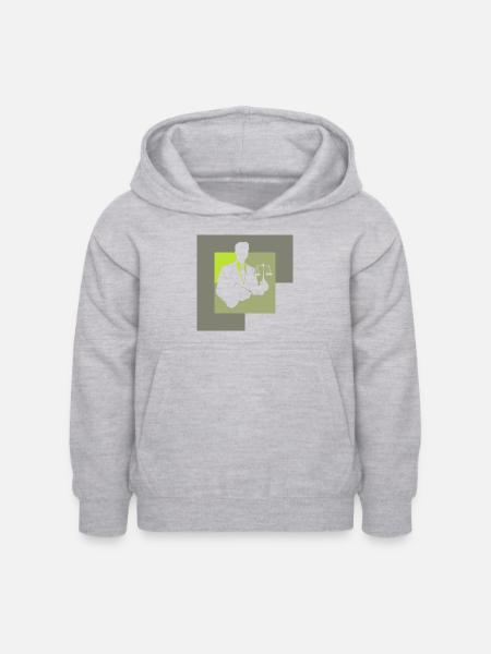 Gericht Anwalt Absatz - Kinder Hoodie - Hellgrau meliert