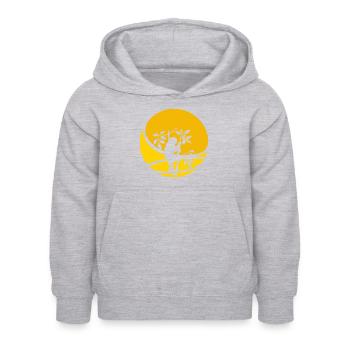 Faultier Rest Schlafen - Kinder Hoodie - Hellgrau meliert - Vorne - AI Model Kid Female (0cm)