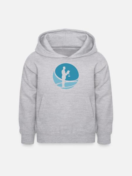 Gericht Absatz - Kinder Hoodie - Hellgrau meliert