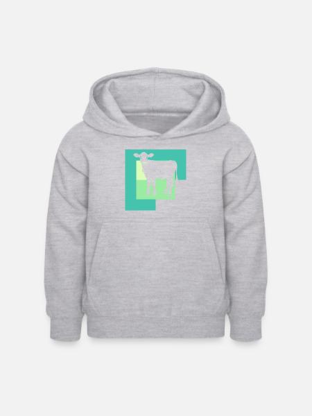 Vegan Fleisch Gesund - Kinder Hoodie - Hellgrau meliert
