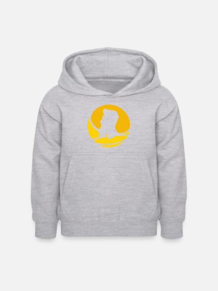 Gesichtsbehaarung Sir - Kinder Hoodie - Hellgrau meliert