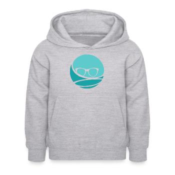 Leseratte Lesen - Kinder Hoodie - Hellgrau meliert - Vorne - AI Model Kid Female (0cm)
